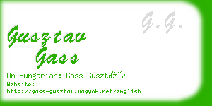 gusztav gass business card